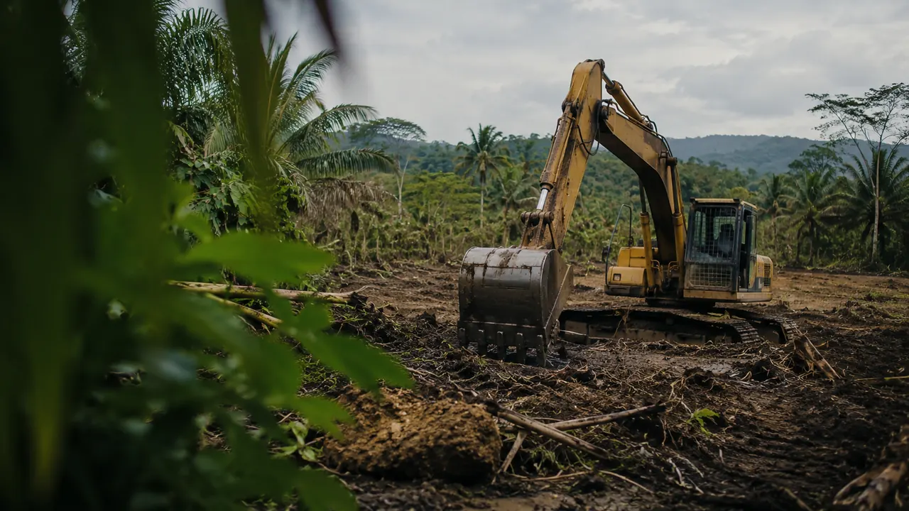 Jasa excavator Kopro APKS KK untuk persiapan lahan kebun anggota