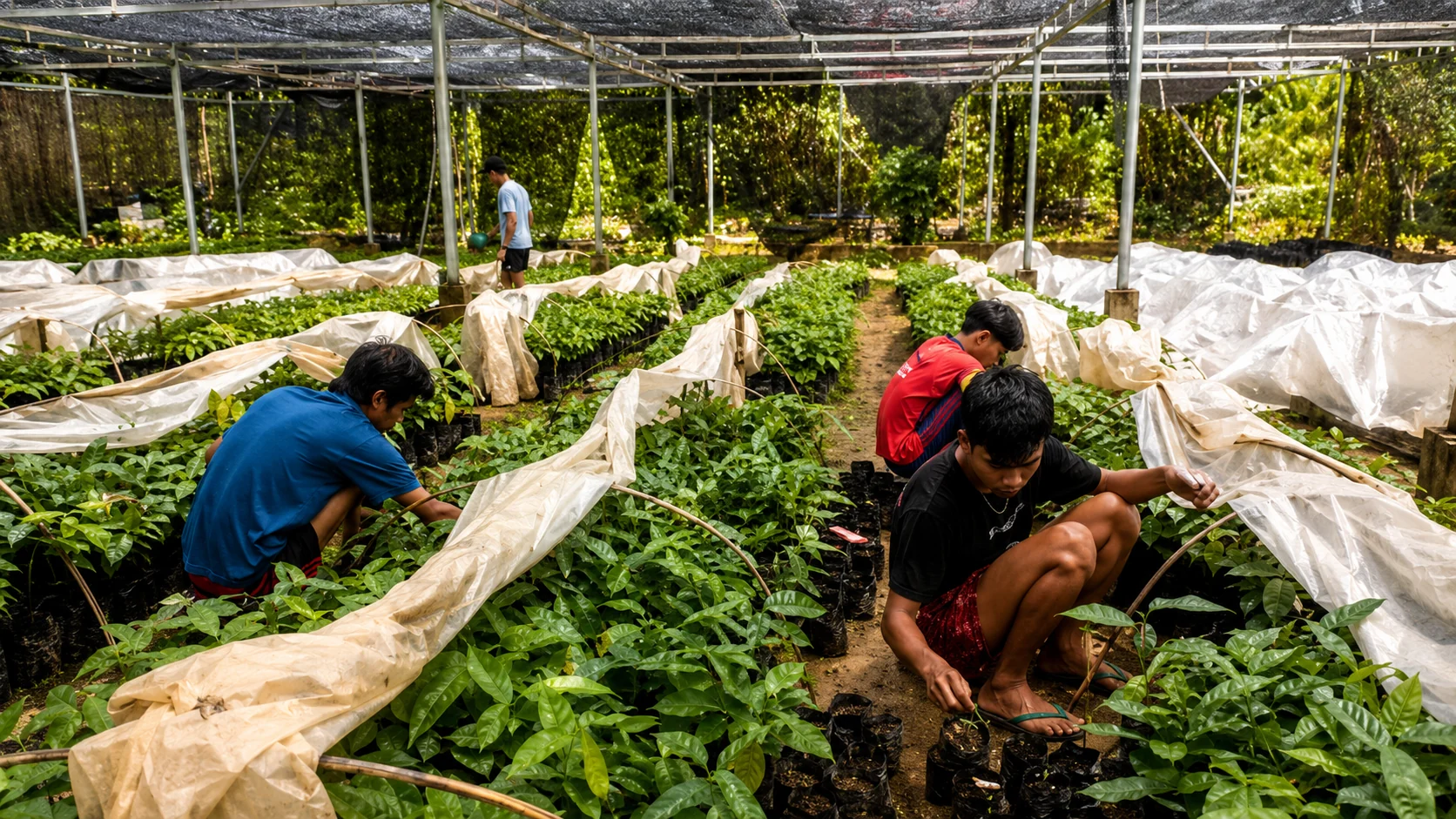 Rumah bibit Keling Kumang Agro di Sintang: bibit kakao, aren, dan tanaman buah