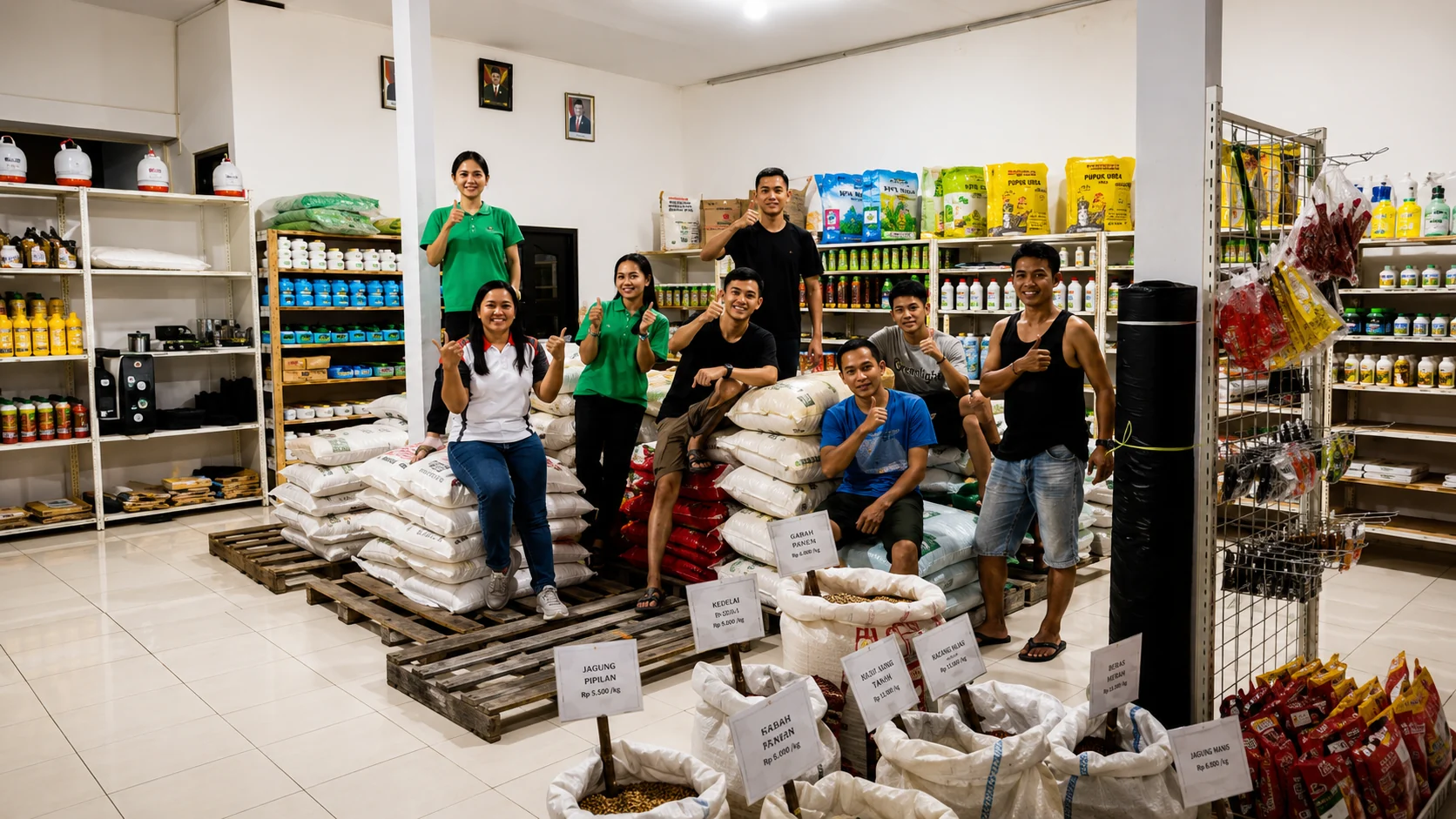 Tim Toko Pertanian Keling Kumang Agro di Sintang