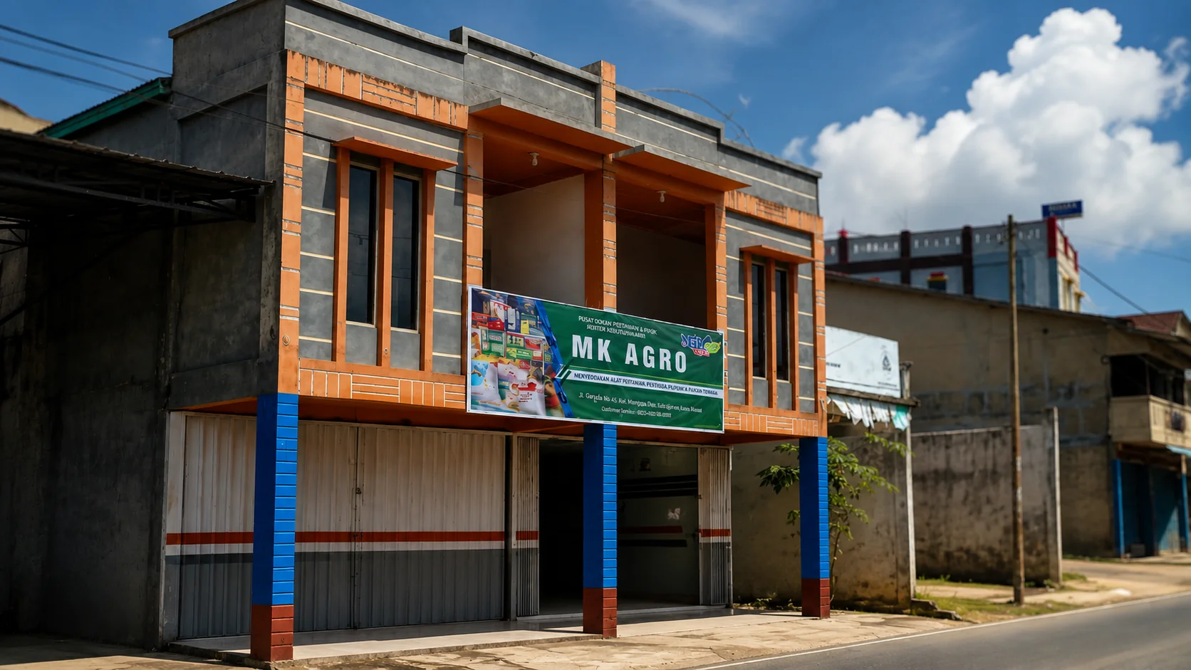 Gerai Toko Pertanian MK Agro di Balai Karangan, Kabupaten Sanggau