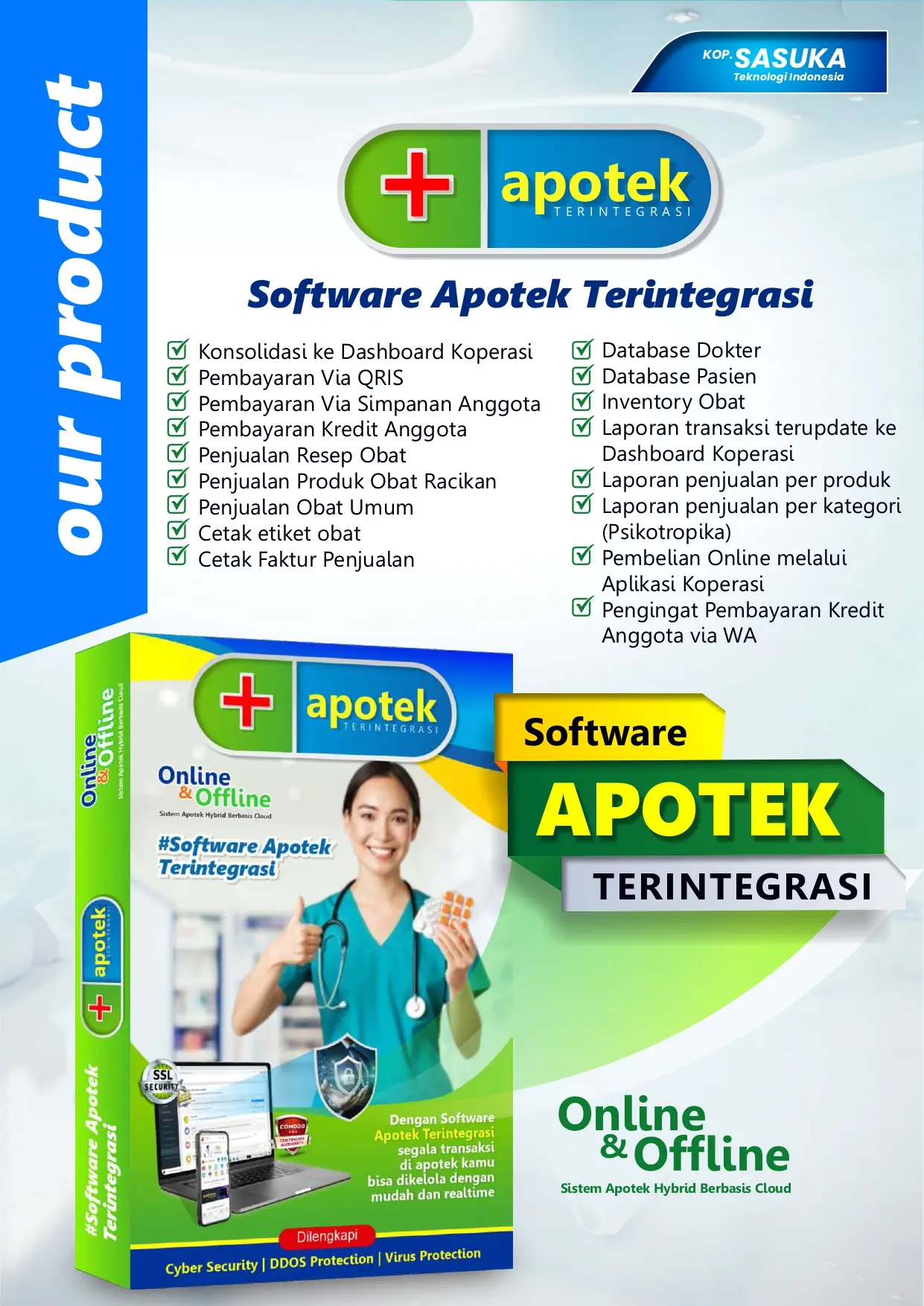 i-APOTEK, software apotek terintegrasi Sasuka