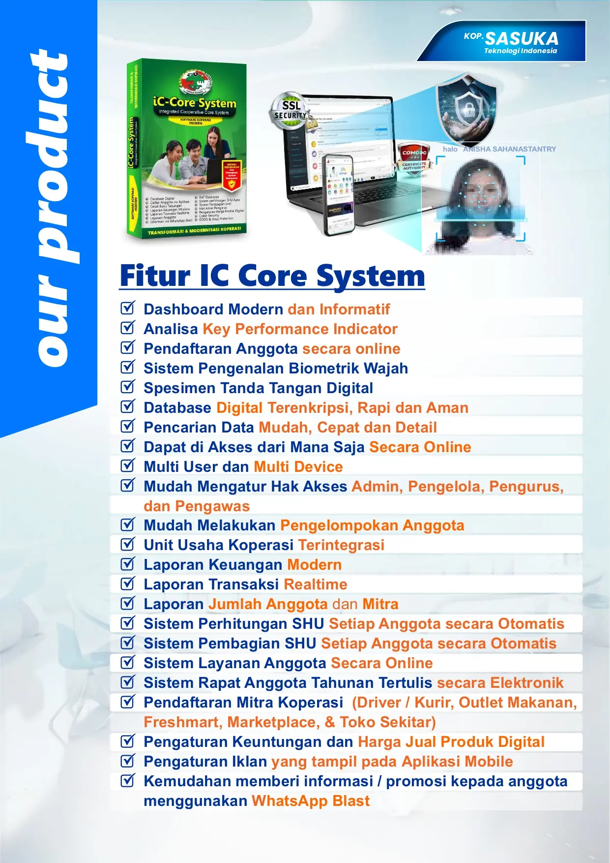 IC-Core System: fitur sistem koperasi modern Sasuka