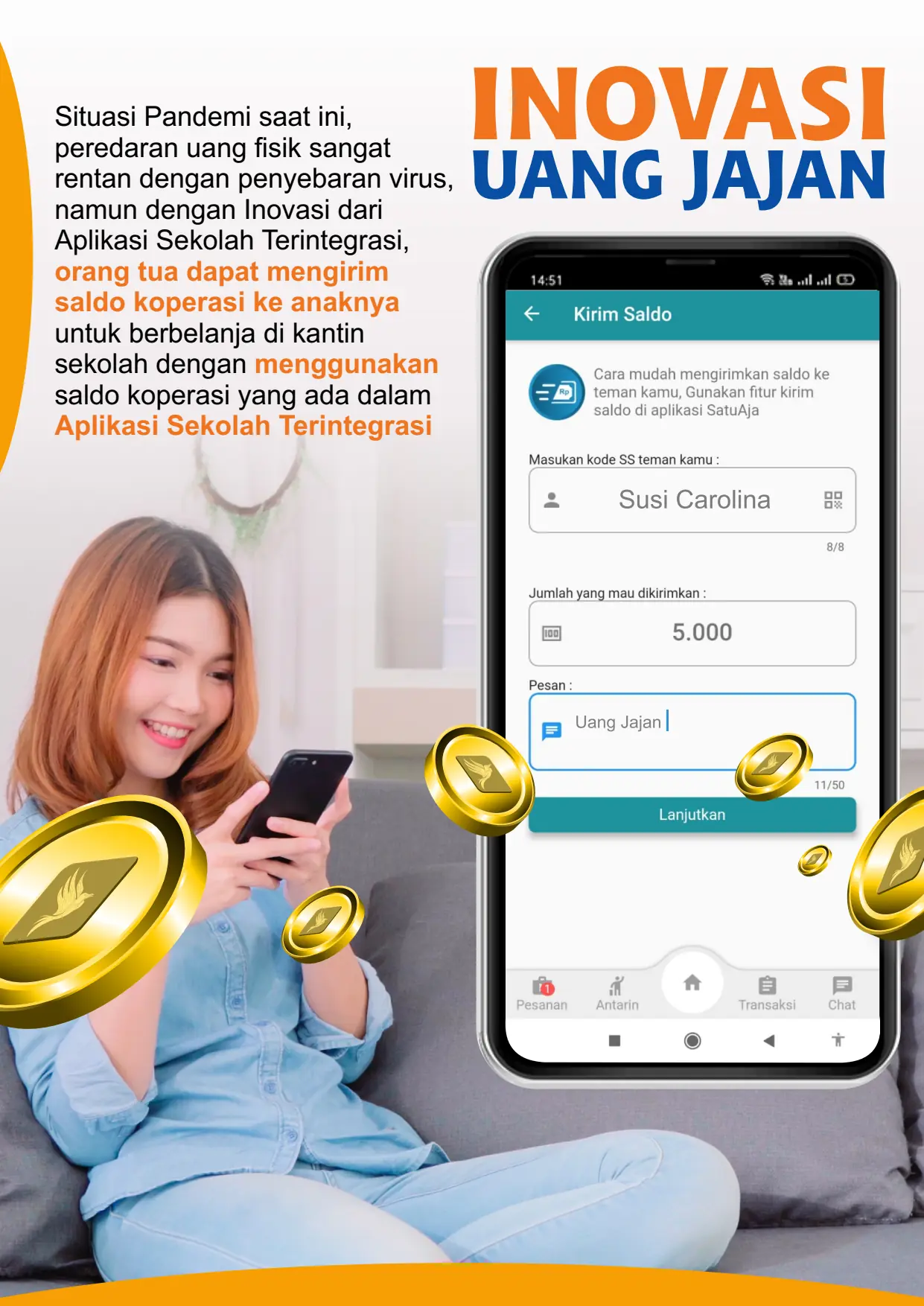 My School: uang jajan digital untuk siswa
